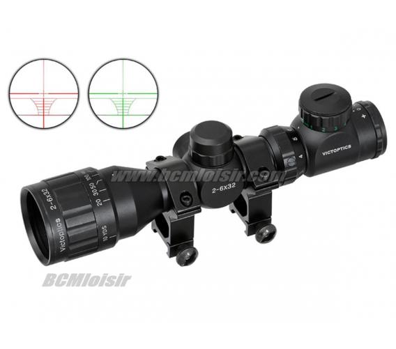 Lunette Point Rouge et Vert AOL A3 2-6X32 Full Metal