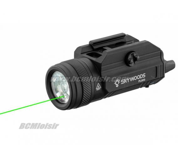 Lampe 800 lumens et Laser Vert sur Batterie Skywood