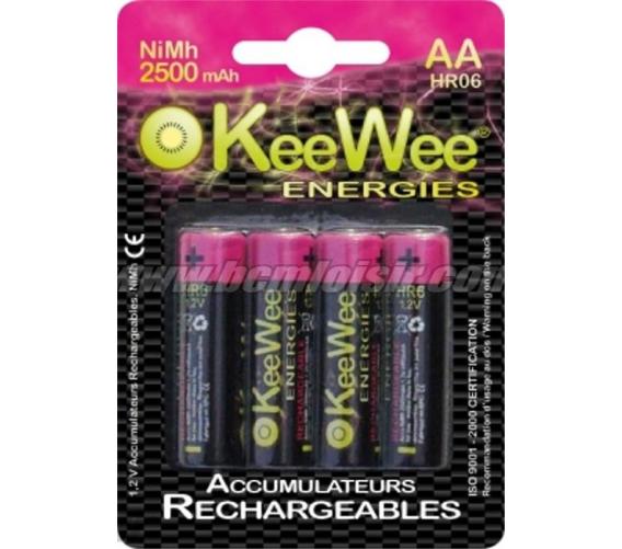 Piles Rechargeables Nimh HR06 / AA 2500mah (x4)