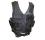 Veste tactical noir 8 poches holster ceinturon