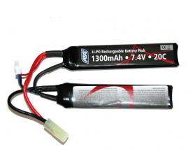 Batterie LI-PO, 7,4v 2 elements 1300 mah 