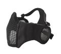 Masque Bas de Visage Grillagé Noir avec Protection Oreilles Stalker
