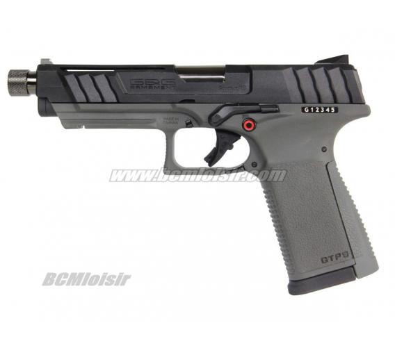 GTP9 Pistol Blowback 0,9 J Gaz Culasse Mobile Noir et Gris G&G