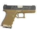 G19 G-Force T2 Metal Slide Noir Silver Tan GBB WE