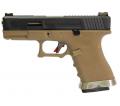 G19 G-Force T2 Metal Slide Noir Silver Tan GBB WE