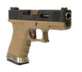G19 G-Force T2 Metal Slide Noir Silver Tan GBB WE