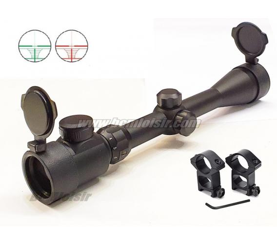 Lunette 3-9X40 Reticule Lumineux Rouge et Vert avec Montage