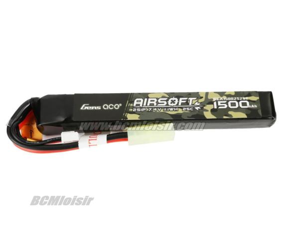 Batterie LI-PO 2S 7,4 v 1500 mah 25C 1 Stick