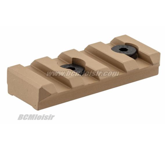 Rail Aluminium Keymod 4 Slots Tan